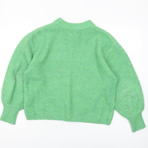 ASOS DESIGN Women's Green Mock Neck Jumper Size 4
