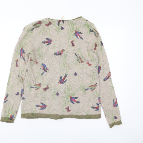 White Stuff Women's Beige Bird Cardigan Size 12
