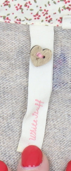 White Stuff Women's Beige Bird Cardigan Size 12