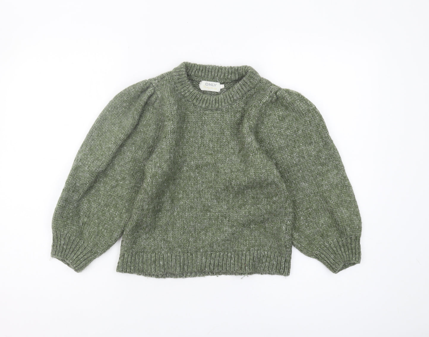 ONLY Women's Green Chunky-Knit Pullover Jumper, Size M