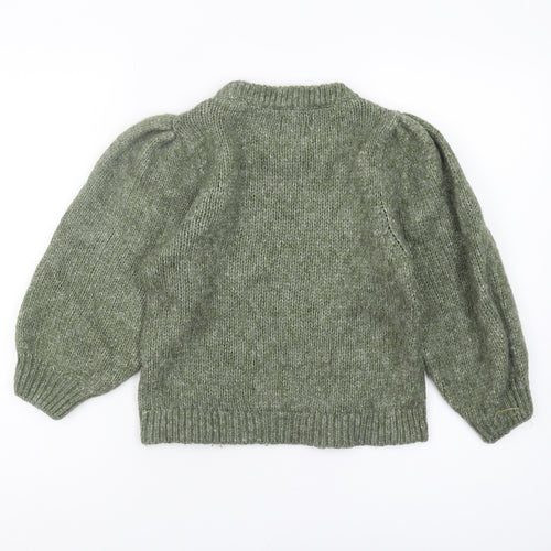 ONLY Women's Green Chunky-Knit Pullover Jumper, Size M