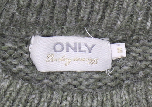 ONLY Women's Green Chunky-Knit Pullover Jumper, Size M