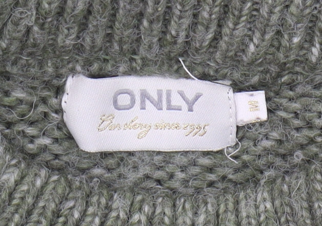 ONLY Women's Green Chunky-Knit Pullover Jumper, Size M