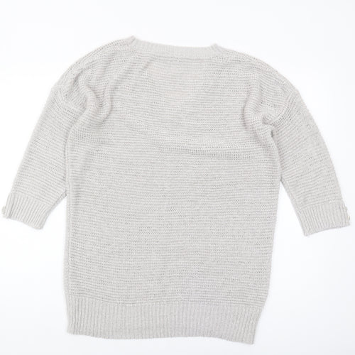 Wallis Women's Ivory V-Neck Knit Jumper, Size M