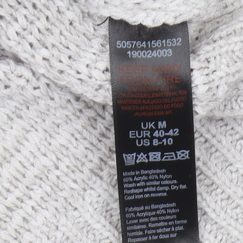 Wallis Women's Ivory V-Neck Knit Jumper, Size M