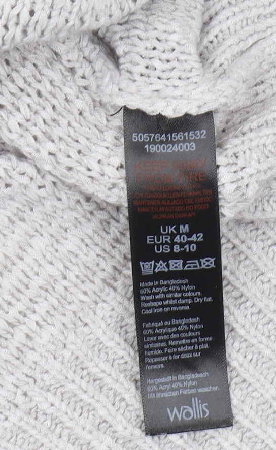 Wallis Women's Ivory V-Neck Knit Jumper, Size M