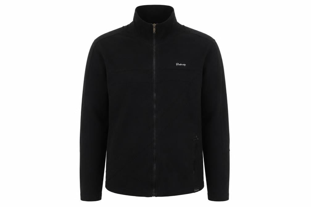 Front view of Firetrap unisex adults black zip sweatshirt m