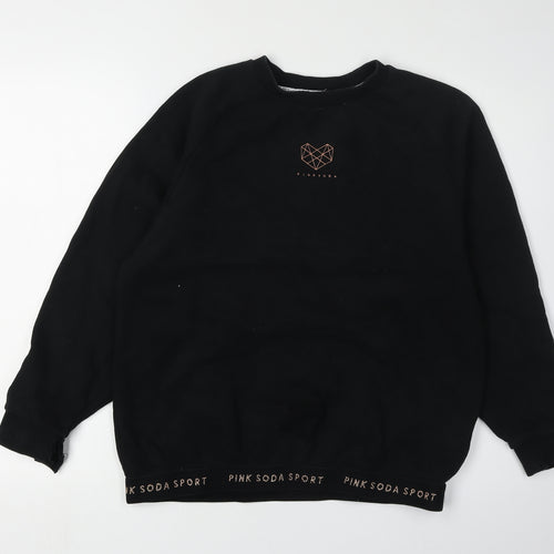 Pink Soda Women's Black Raglan Sweatshirt Size 6