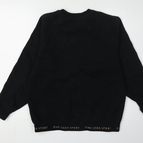 Pink Soda Women's Black Raglan Sweatshirt Size 6