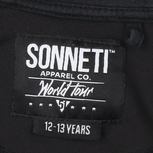 Sonneti Boys Black Full Zip Hoodie 12-13 Years