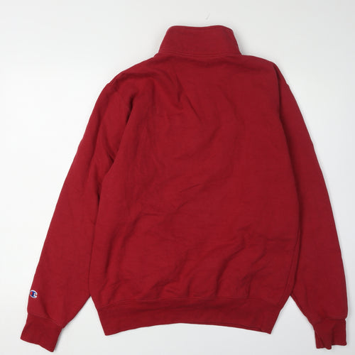 Champion Red Pullover Sweatshirt M - Unisex College Style