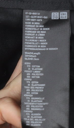 UNIQLO Men's Black Trousers Size 36