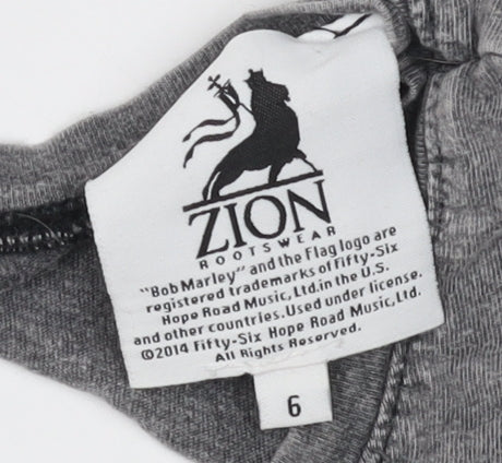 Zion Rootswear Bob Marley Grey Tank Unisex Size 6