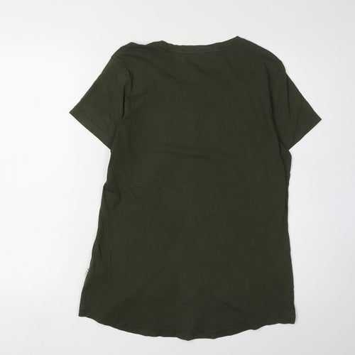 Puma Women's Green T-Shirt Size 14 Casual Crew Neck