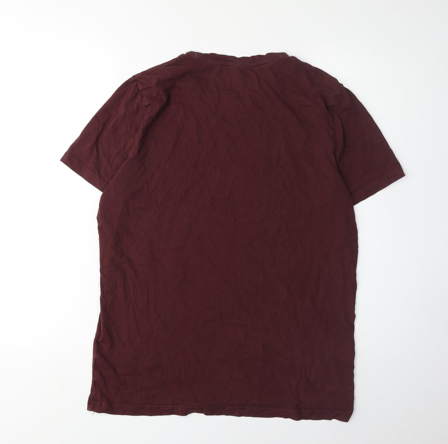 Jack & Jones Mens Red Graphic T-Shirt, Size L, Crew Neck