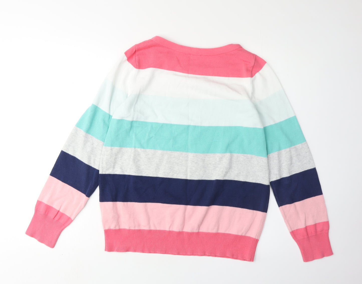 GAP Women's Multicoloured Striped Pullover Jumper M