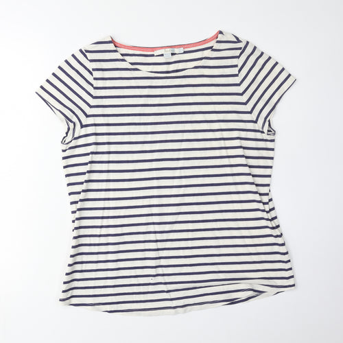 Boden Women's Blue Striped T-Shirt Size 10