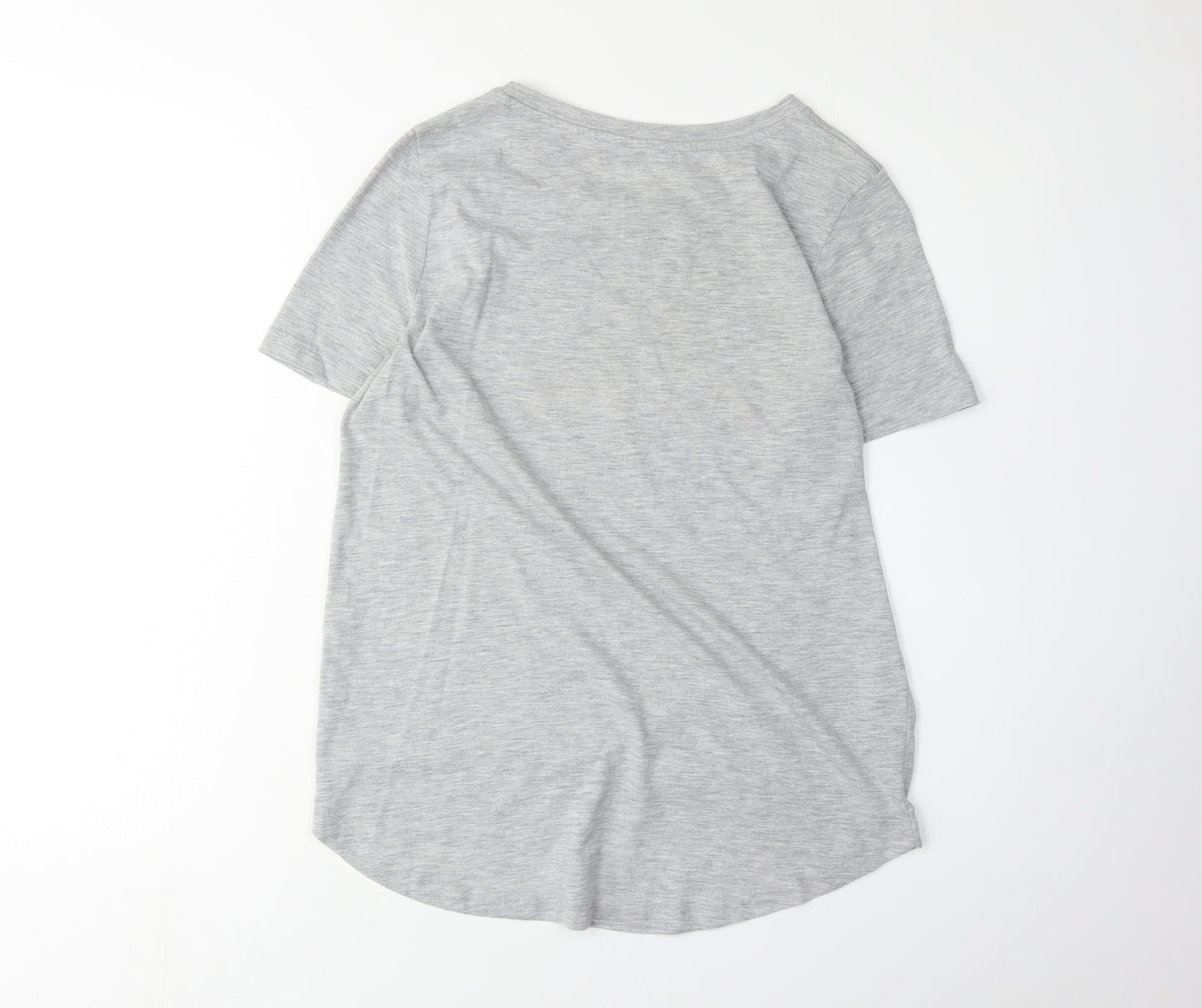 Oasis Women's Grey Flamingo Embroidered T-Shirt, S