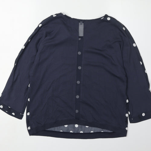 Jigsaw Women's Black Polka Dot Silk Blouse M