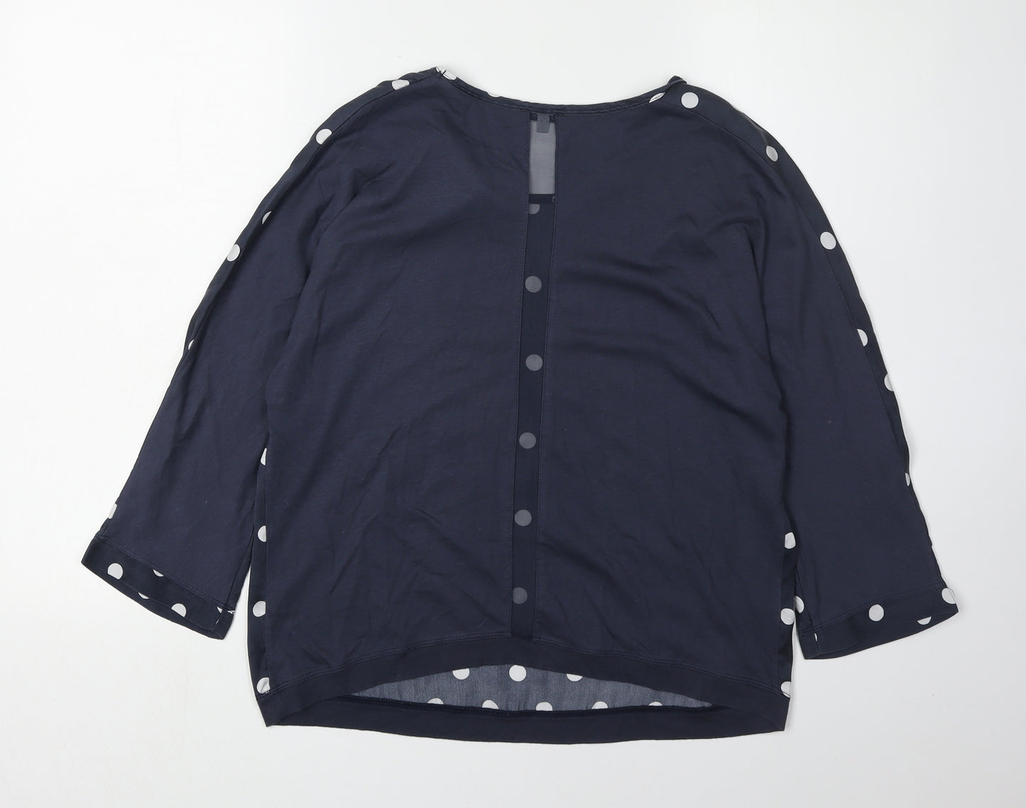 Jigsaw Women's Black Polka Dot Silk Blouse M