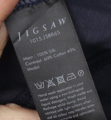 Jigsaw Women's Black Polka Dot Silk Blouse M