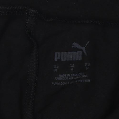 Puma Women's Black Biker Shorts, Size M, Gym & Running