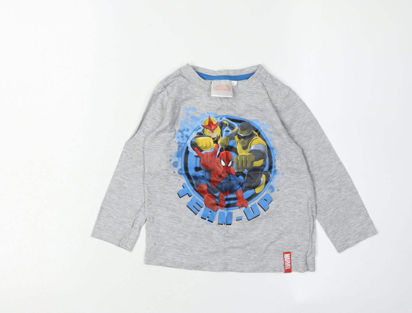 Spider-Man Boys Long Sleeve Grey T-Shirt 3 Years