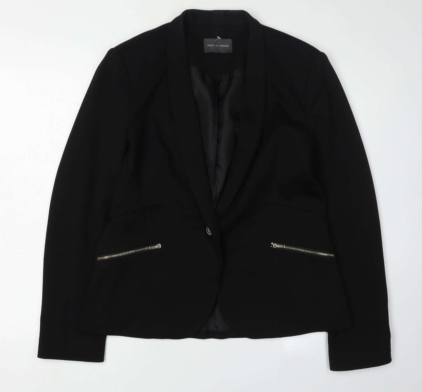 Pied A Terre Women's Black Blazer Size 12 Elegant
