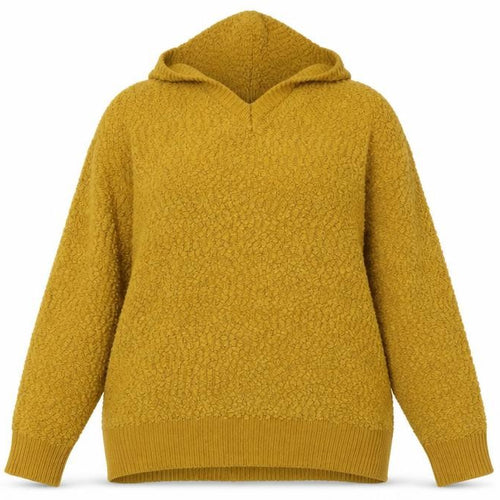 Apricot Women's Yellow Hooded V-Neck Jumper Size 16