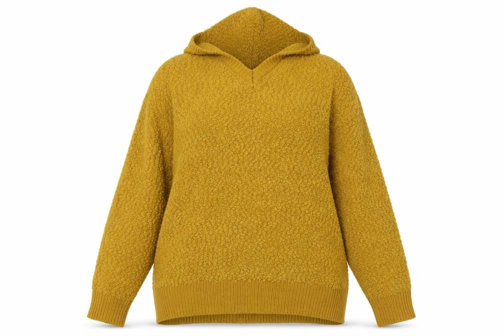 Apricot Women's Yellow Hooded V-Neck Jumper Size 16