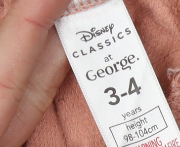 Disney Girls Pink Jogger Trousers, Size 3-4 Years, Cotton