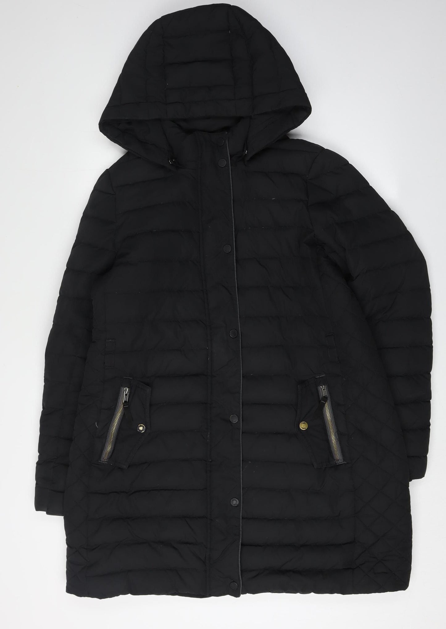 Boden Women's Black Puffer Jacket Coat Size 16