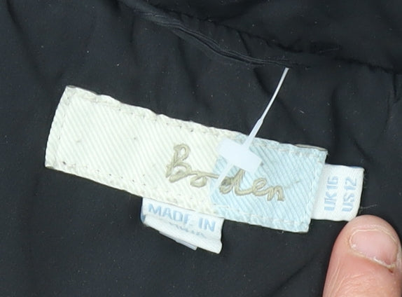 Boden Women's Black Puffer Jacket Coat Size 16