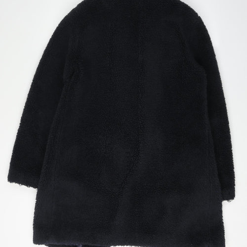 Dorothy Perkins Women's Black Fur Coat UK 10