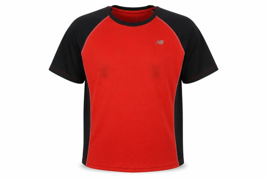 Front view of New Balance Men's Red Athletic T-Shirt M