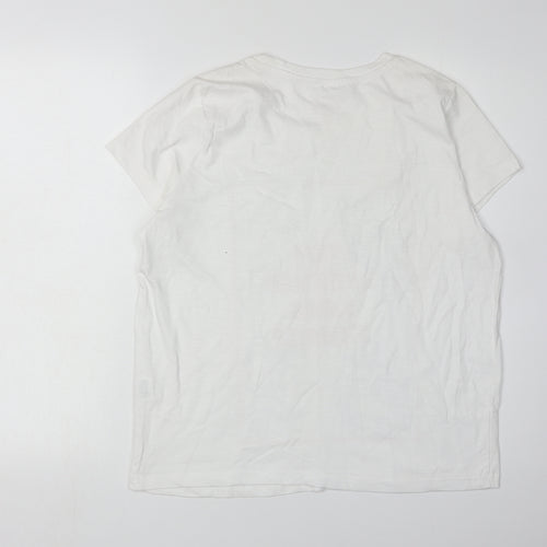 Disney Women's White Princess T-Shirt L Casual