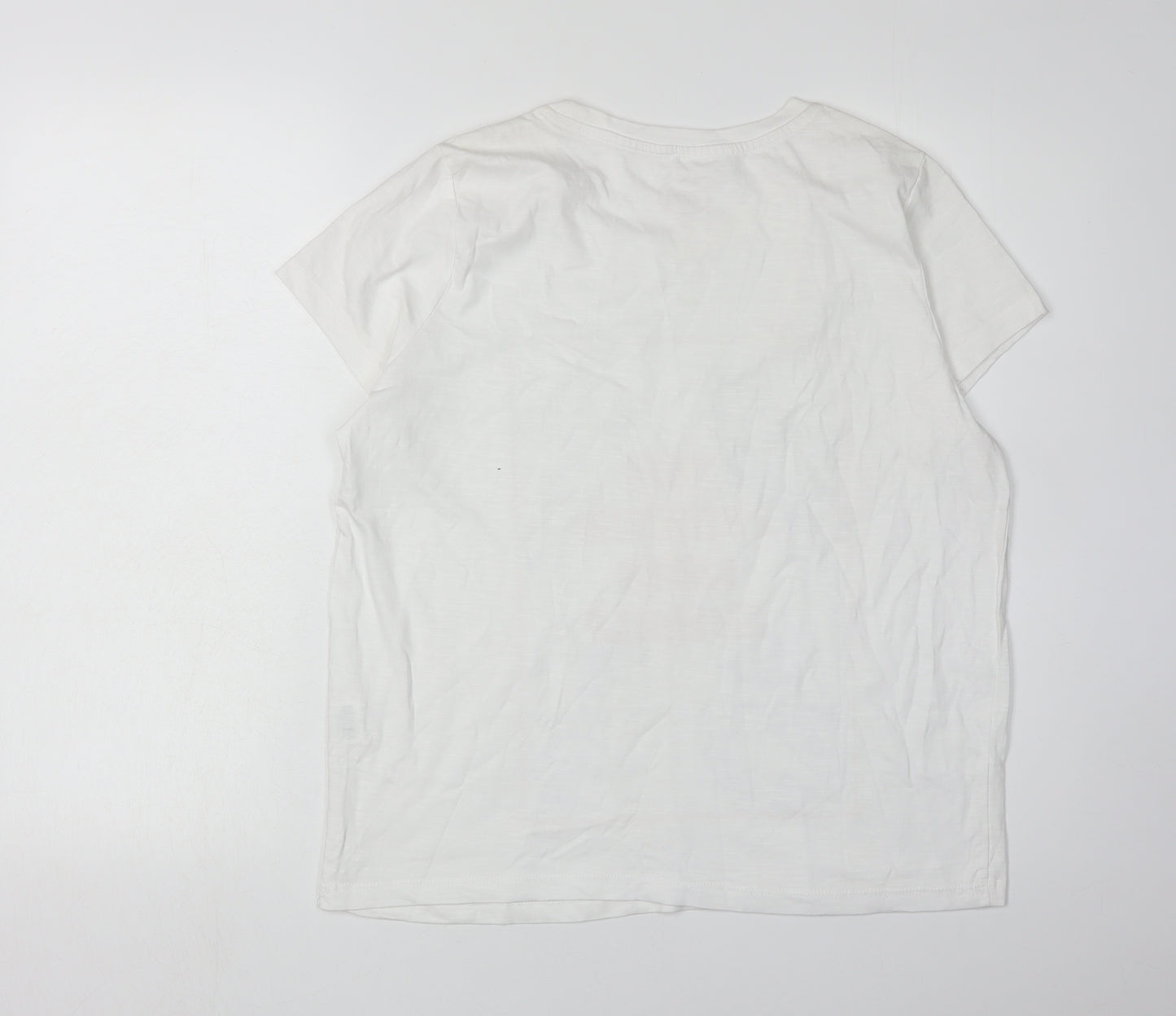 Disney Women's White Princess T-Shirt L Casual