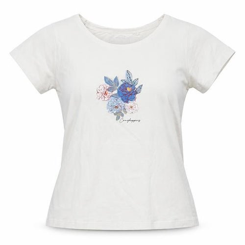 Craghoppers Girls White Floral Embroidered T-Shirt XS