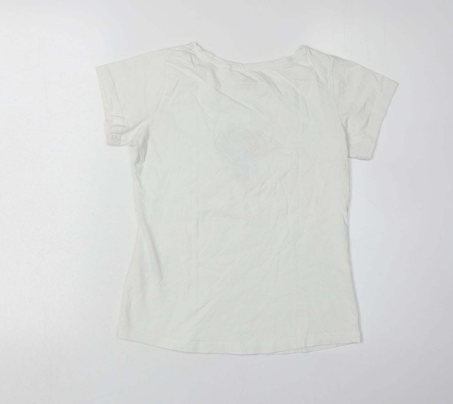 Craghoppers Girls White Floral Embroidered T-Shirt XS