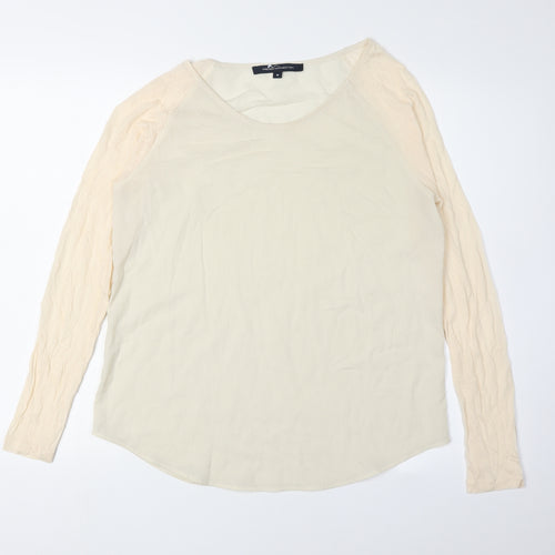 French Connection Women's Beige Basic Blouse M