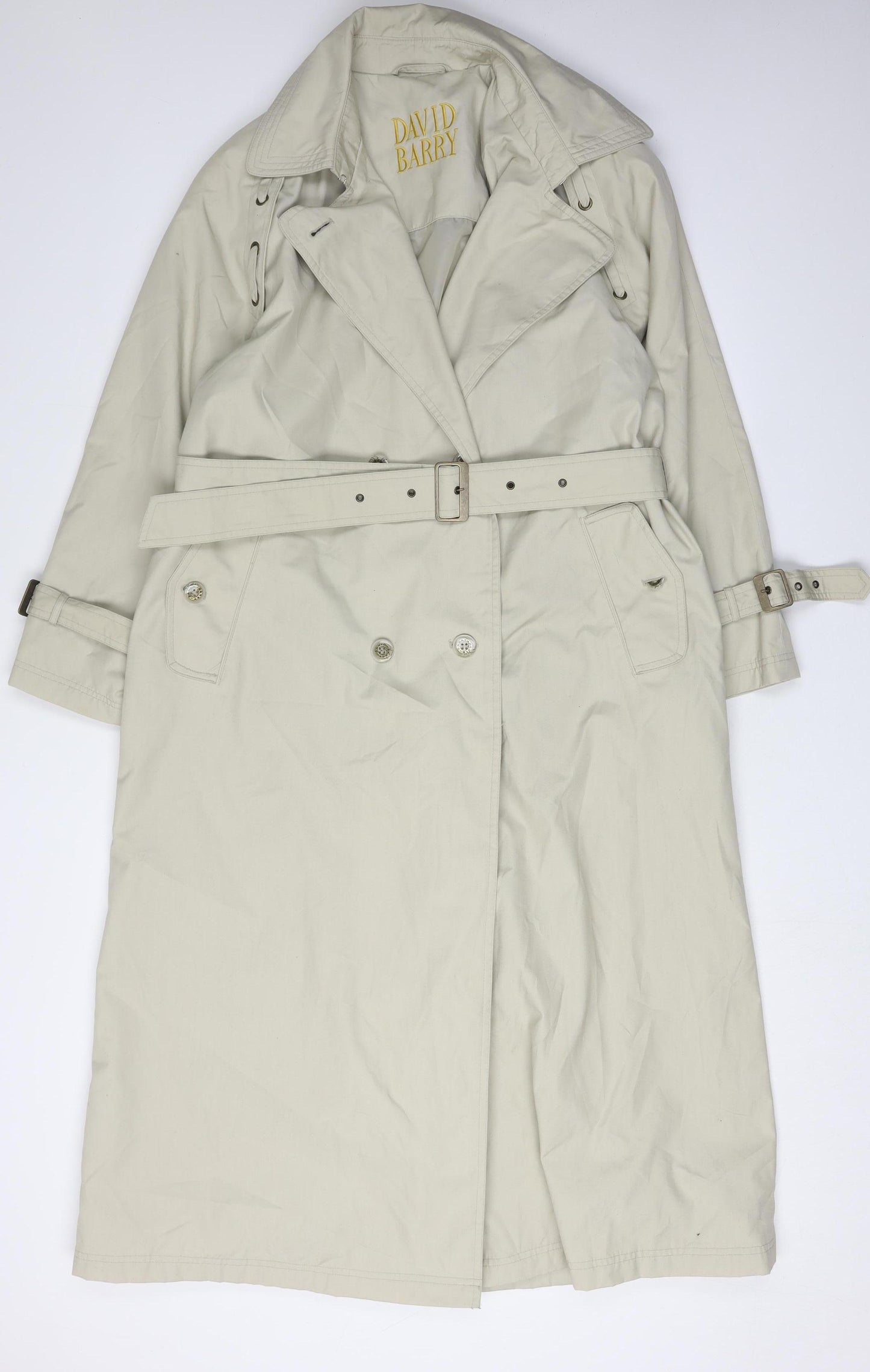 David Barry Beige Women's Trench Coat Size 10
