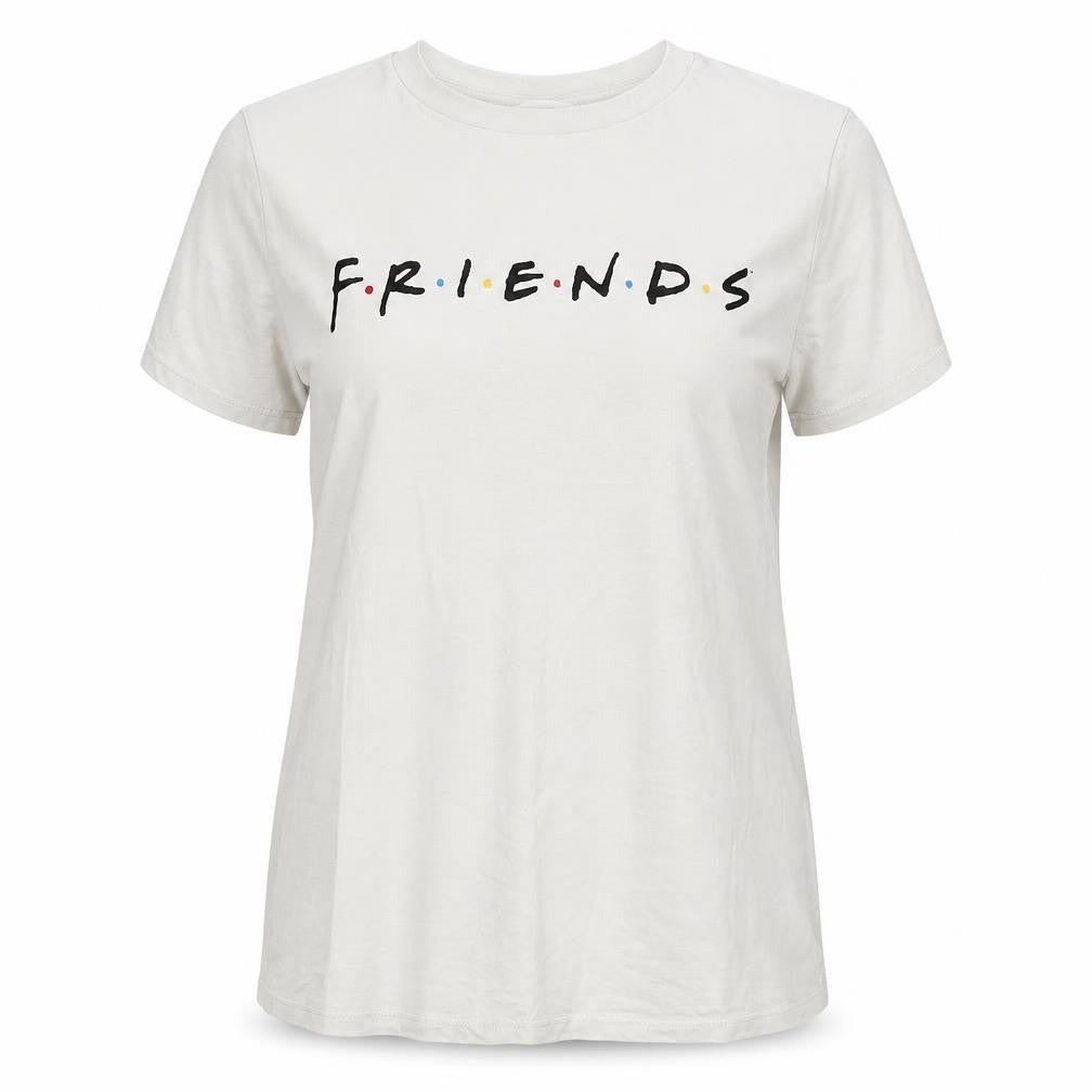 Front view of George Women's Beige Friends T-Shirt, size 12
