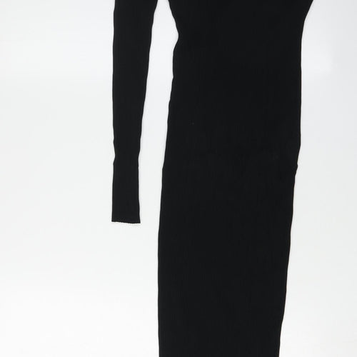 ASOS Design Women's Black One Shoulder Midi Dress