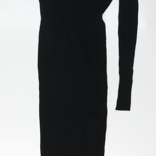 ASOS Design Women's Black One Shoulder Midi Dress