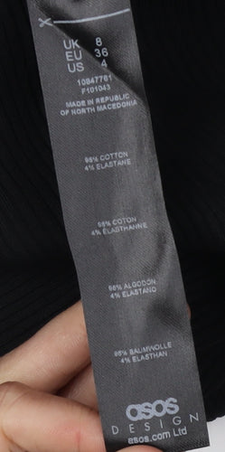 ASOS Design Women's Black One Shoulder Midi Dress