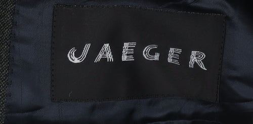 Jaeger Men's Grey Wool Blazer 52R - Formal Elegance