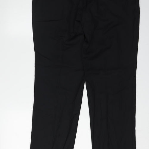 Next Signature Men's Black Wool Trousers - Size 34