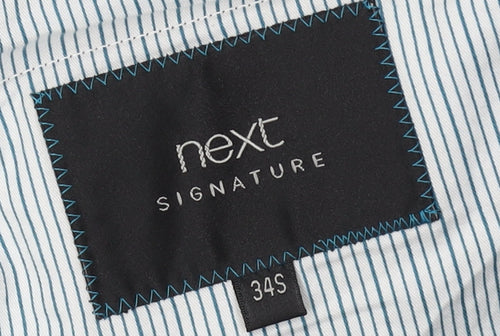 Next Signature Men's Black Wool Trousers - Size 34