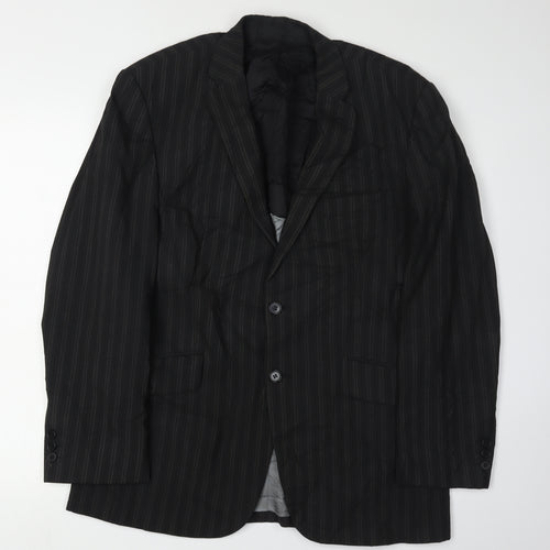 Karl Jackson Men's Black Striped Blazer, 40 Short