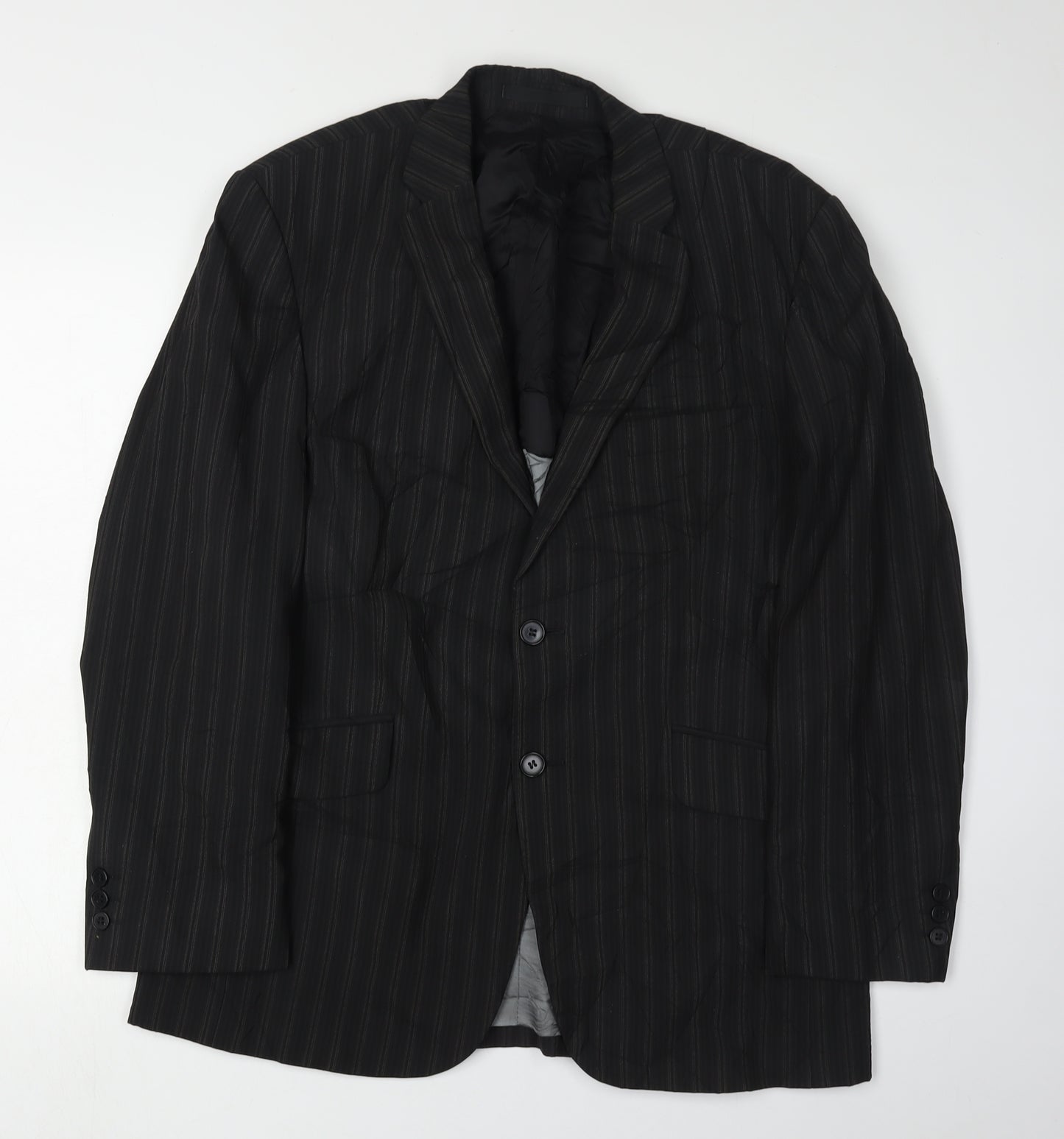 Karl Jackson Men's Black Striped Blazer, 40 Short